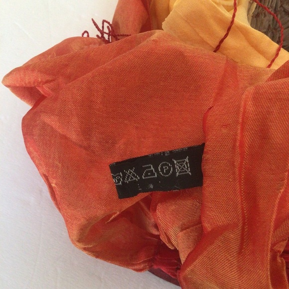 VINTAGE SILK MULTI COLORED BOHEMIAN  SCARF - Picture 11 of 16